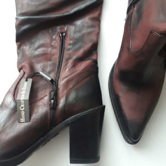 Emanuele Castro | Slouchy Knee-high Leather Boots - Picture 7 of 12
